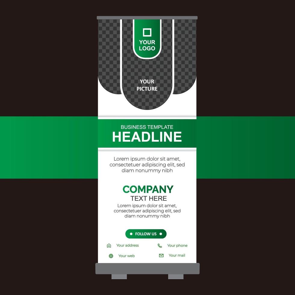 roll up banner design template vector gratis