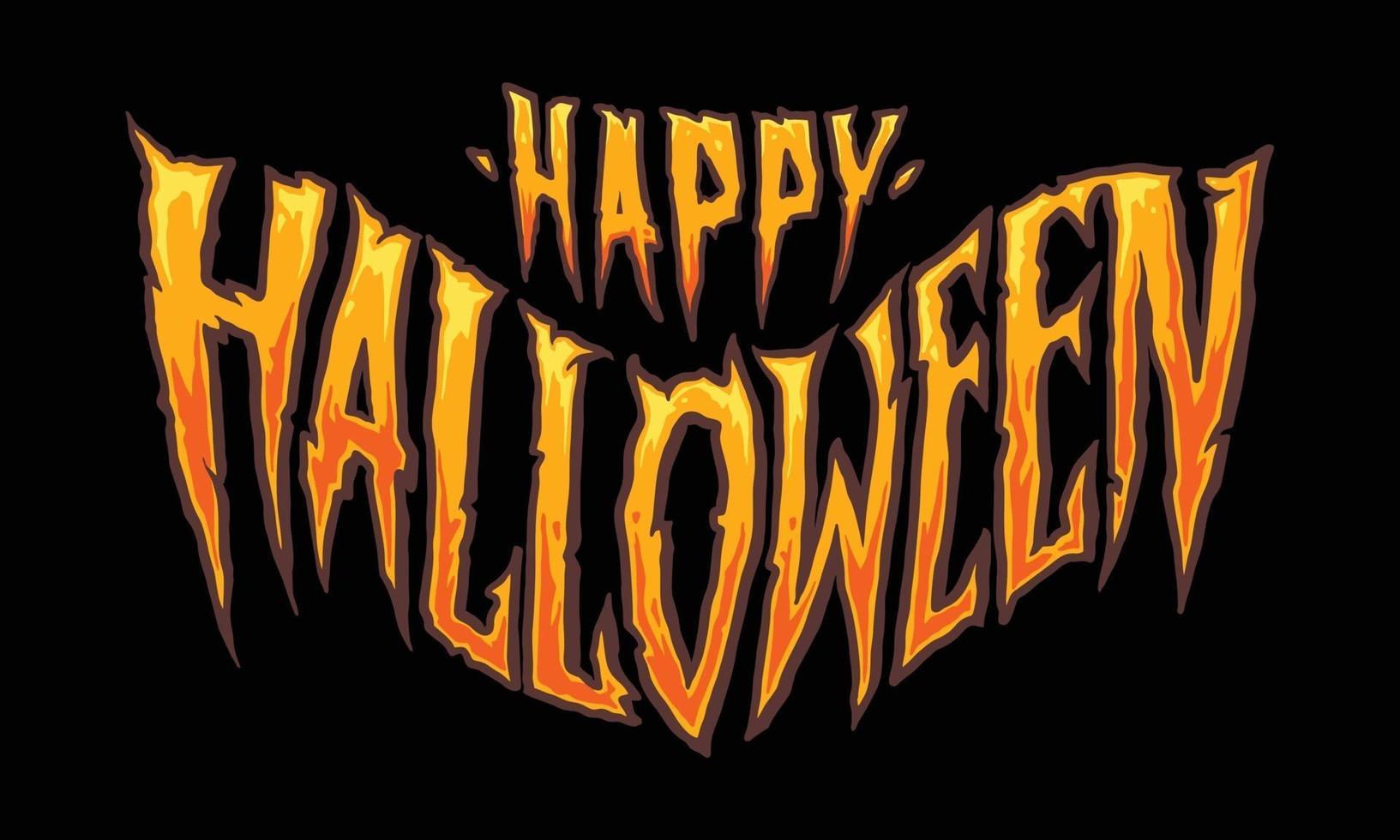 Happy Halloween Horror Typography vector