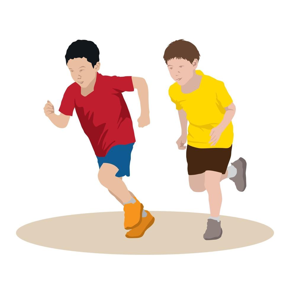 Run Together on illustration graphic vector