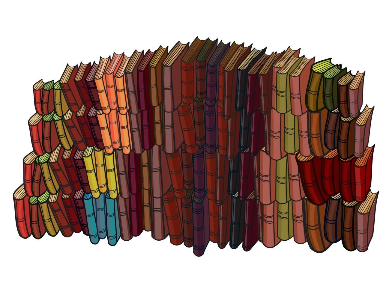 Wall of the books on illustration graphic vector