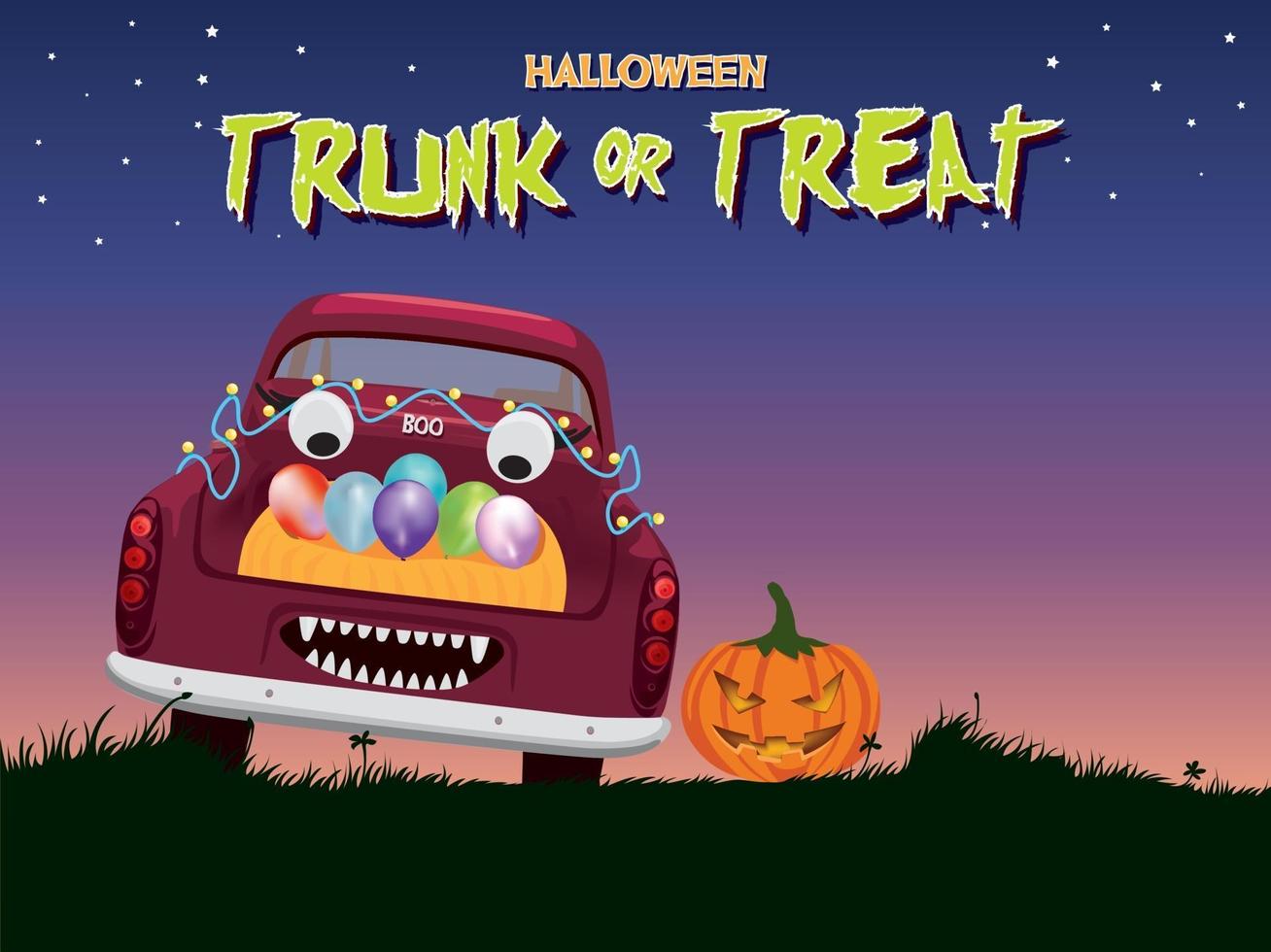 Halloween Trunk or Treat on illustration graphic vector 3339188 Vector