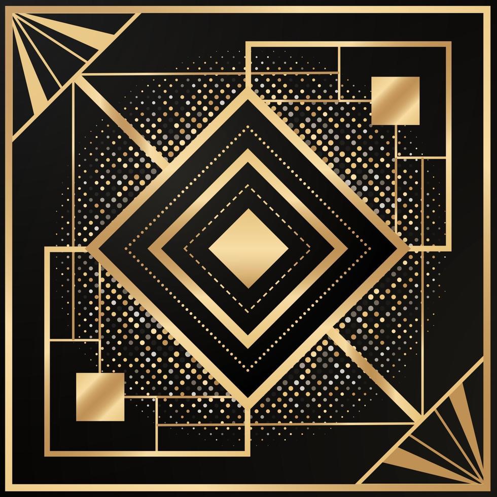 abstract art deco style with a halftone background vector