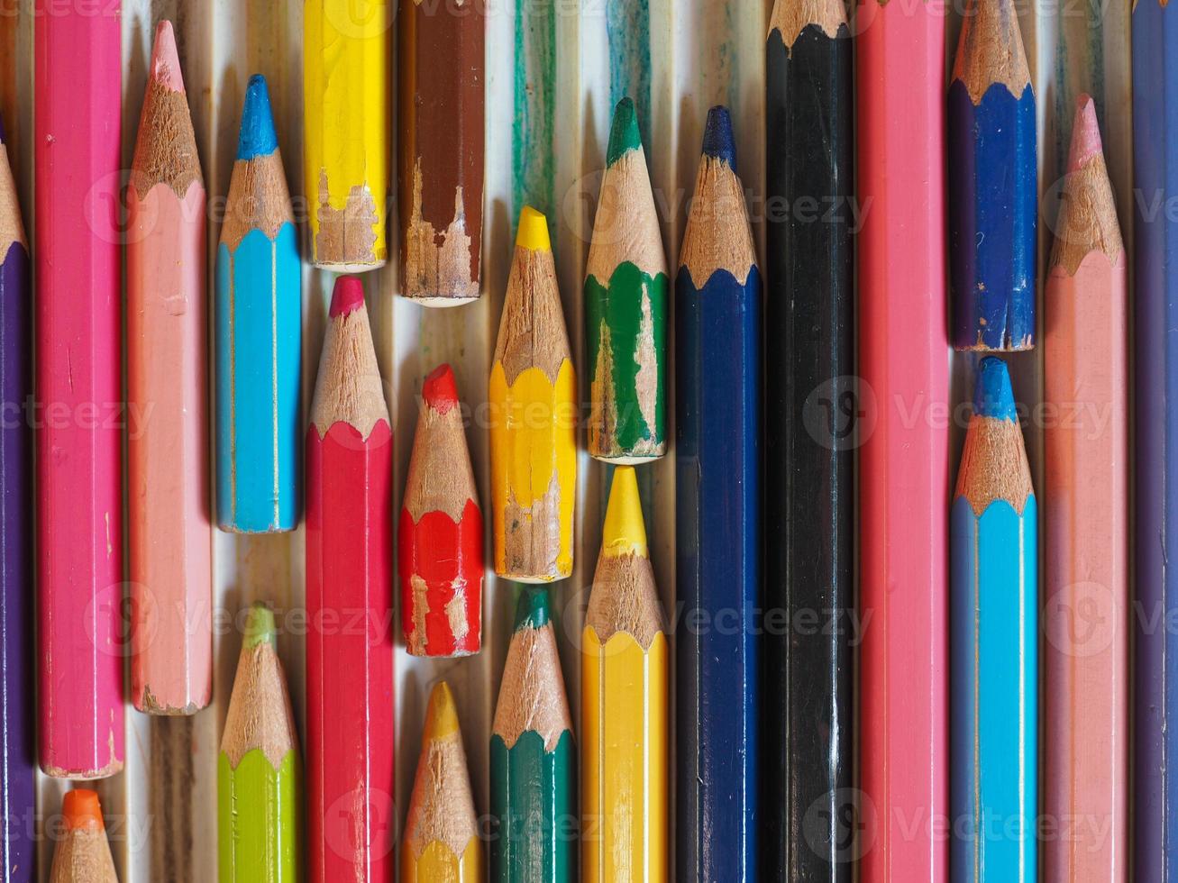 muchos lápices de colores foto