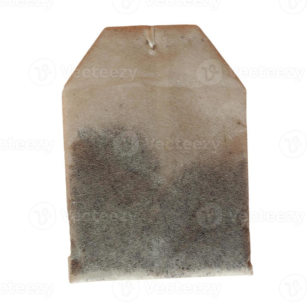 Tea bag isolated over white photo