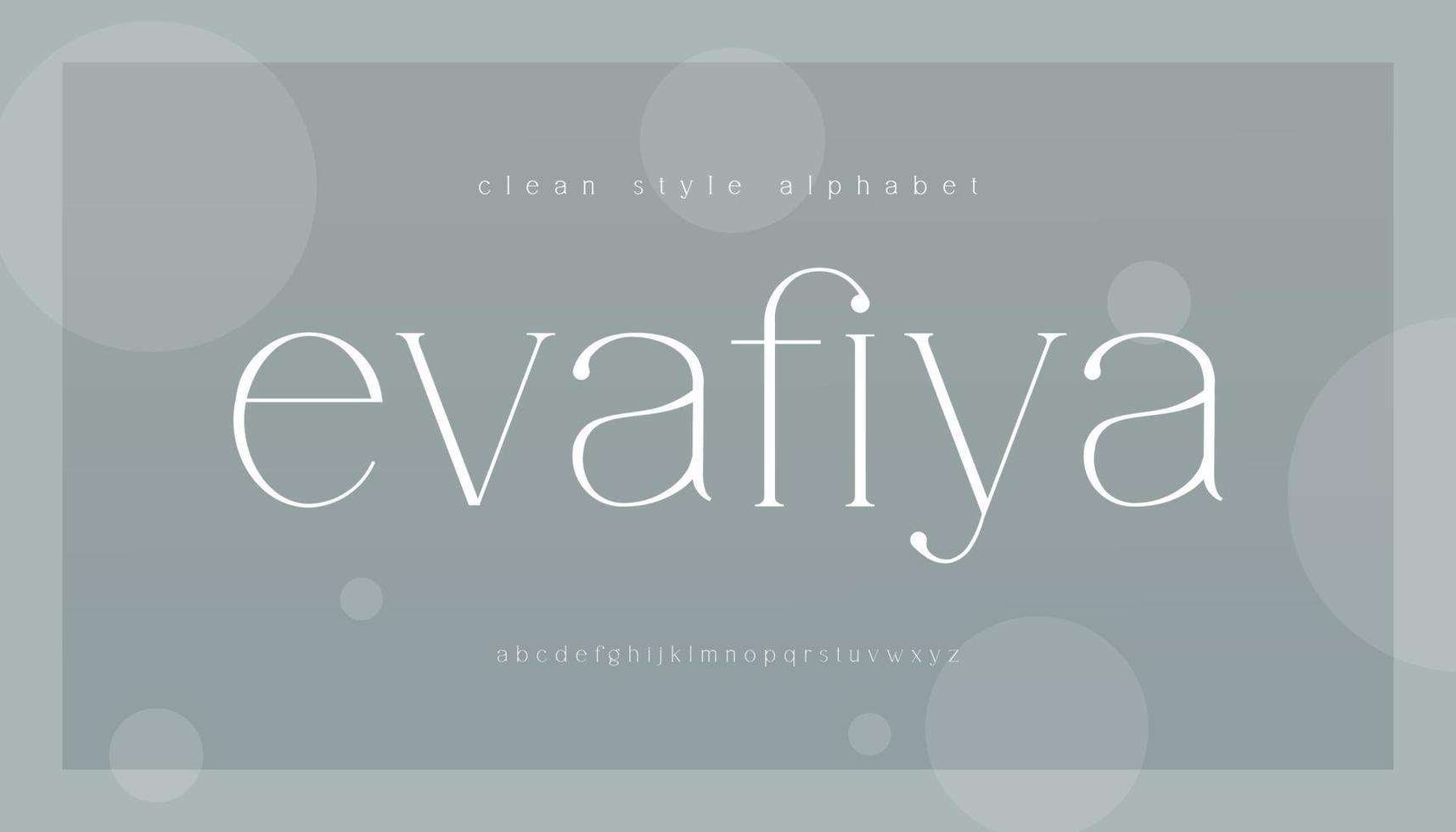 Elegant alphabet letters serif font vector