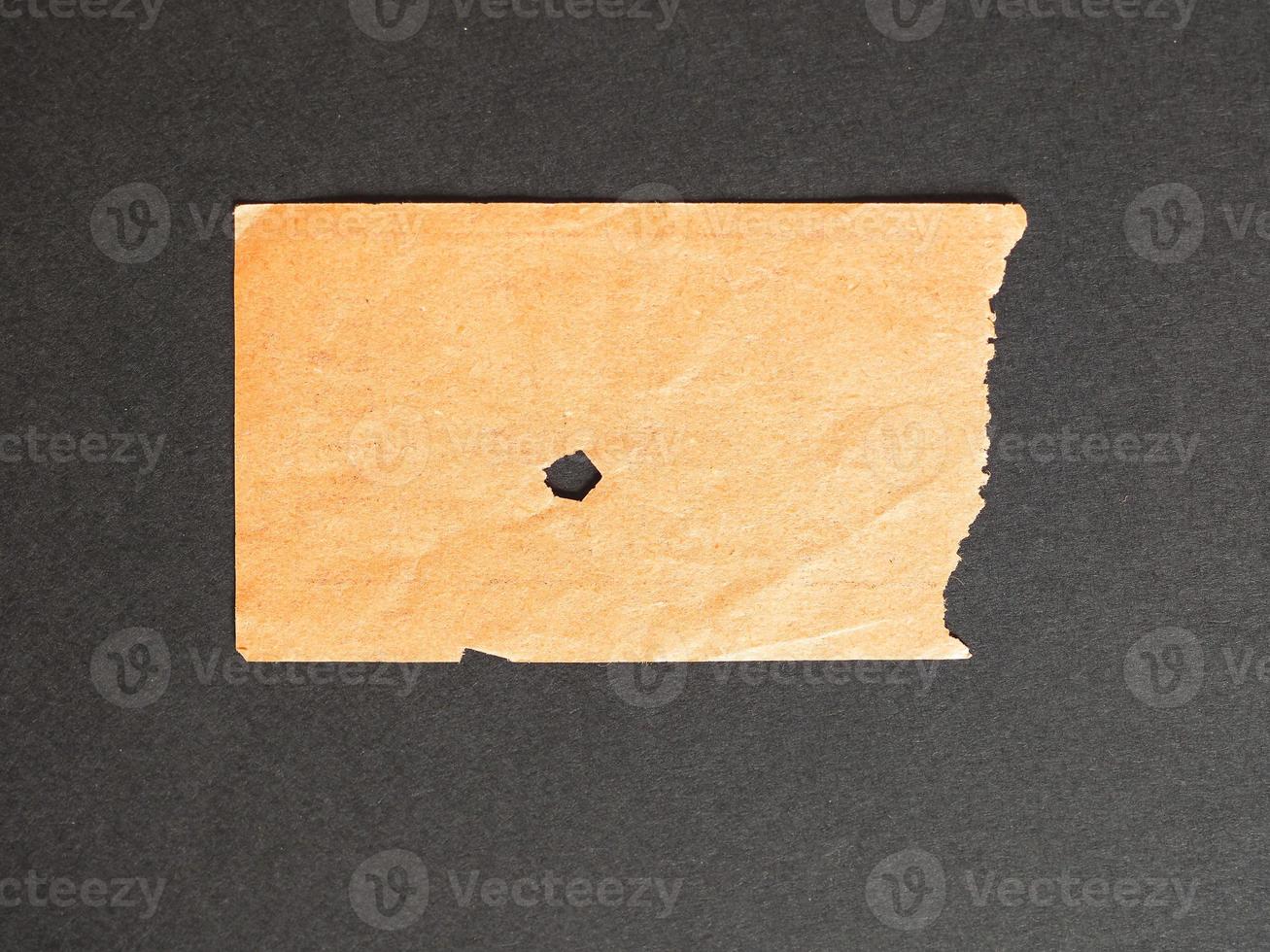 Blank orange tag label photo