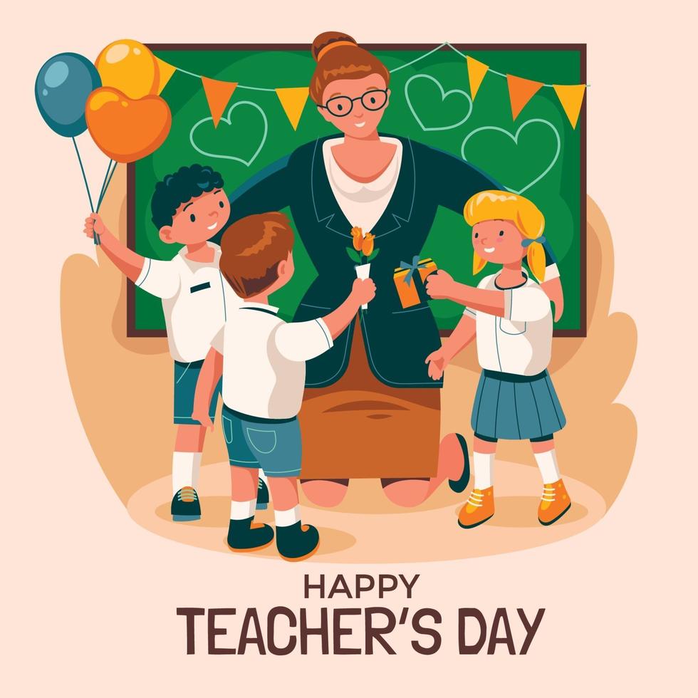 Happy Teacher's Day Concept vector