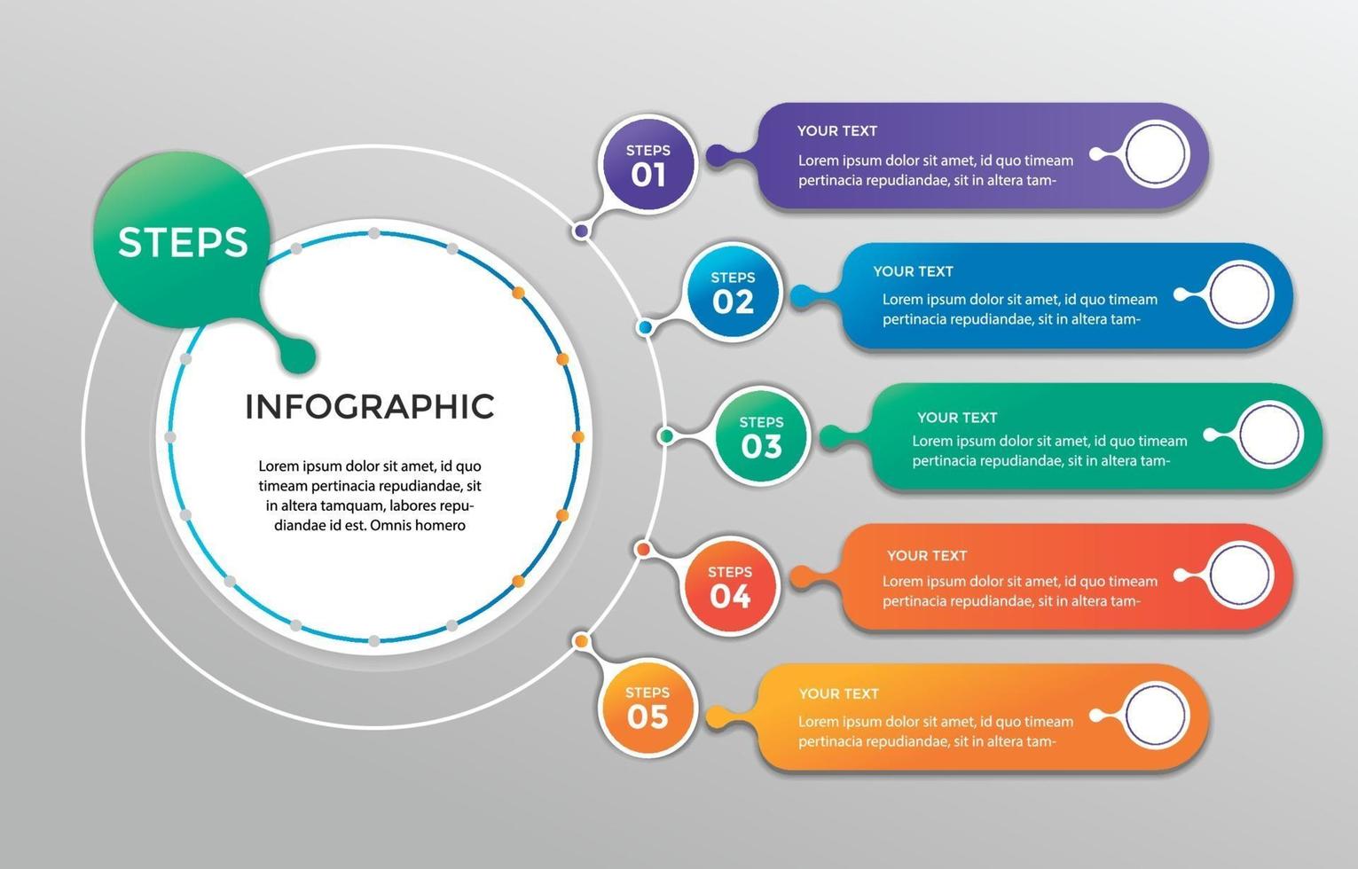 infografía paso a paso concepto de estilo moderno vector