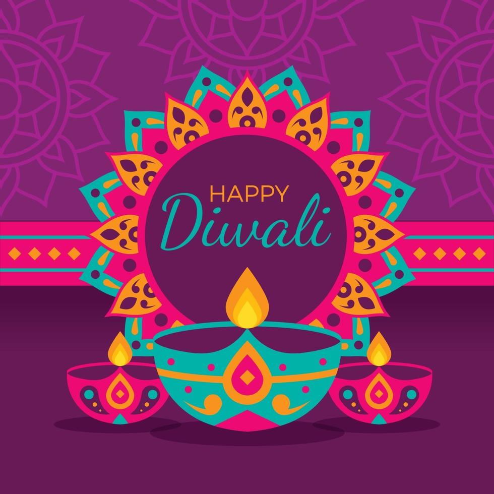 concepto de feliz diwali vector