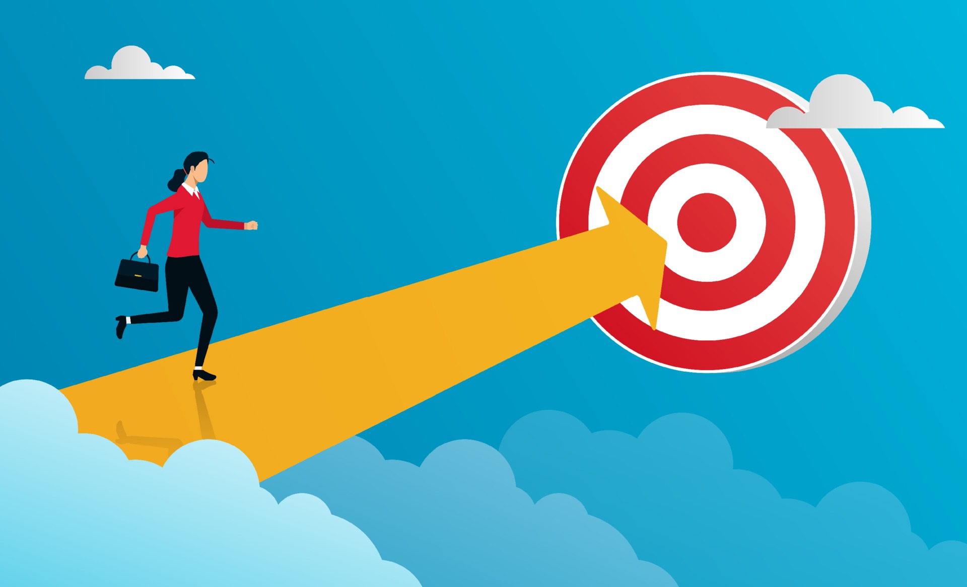 Focus on goal and be successful concept 3339461 Vector Art at Vecteezy