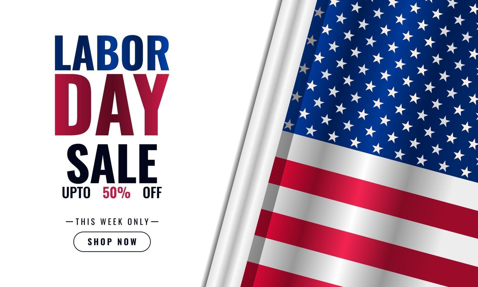 Labor Day USA background sales promotion vector