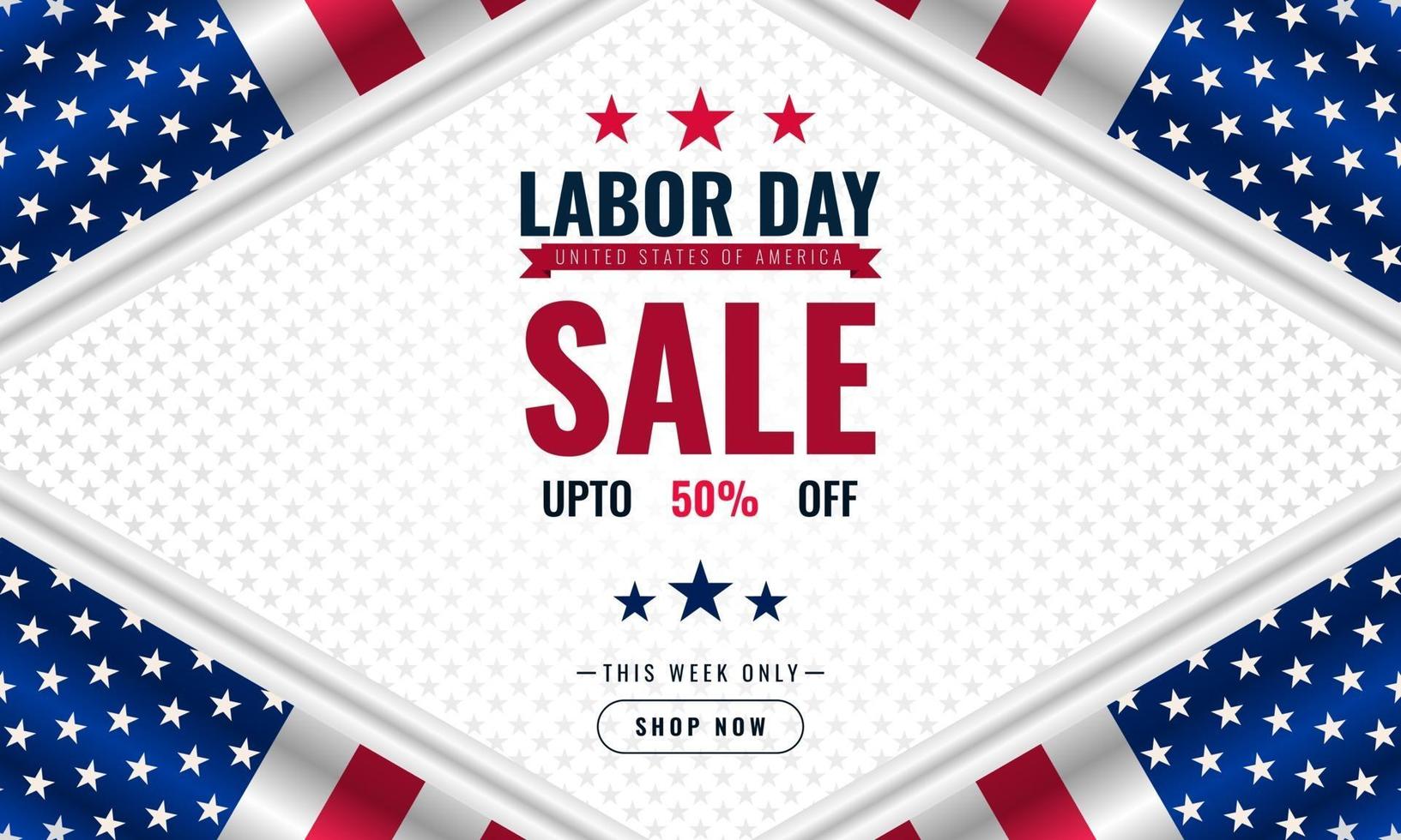 Labor Day USA background sales promotion vector