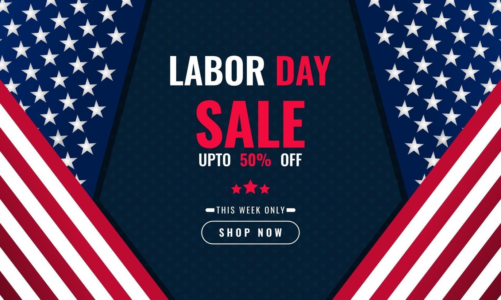 Labor day background sales promotion vector