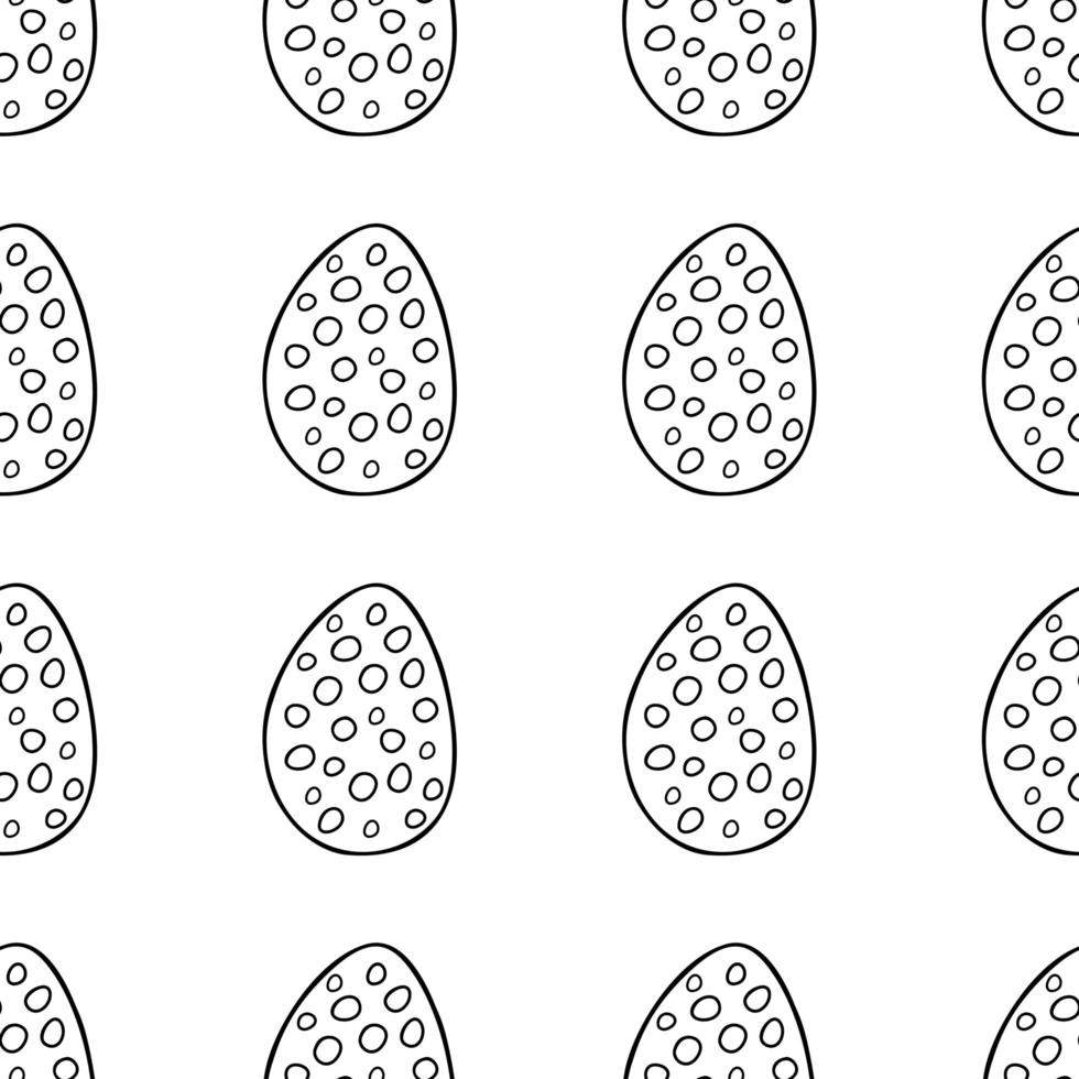 Seamless pattern made from hand drawn Easter eggs illustration vector