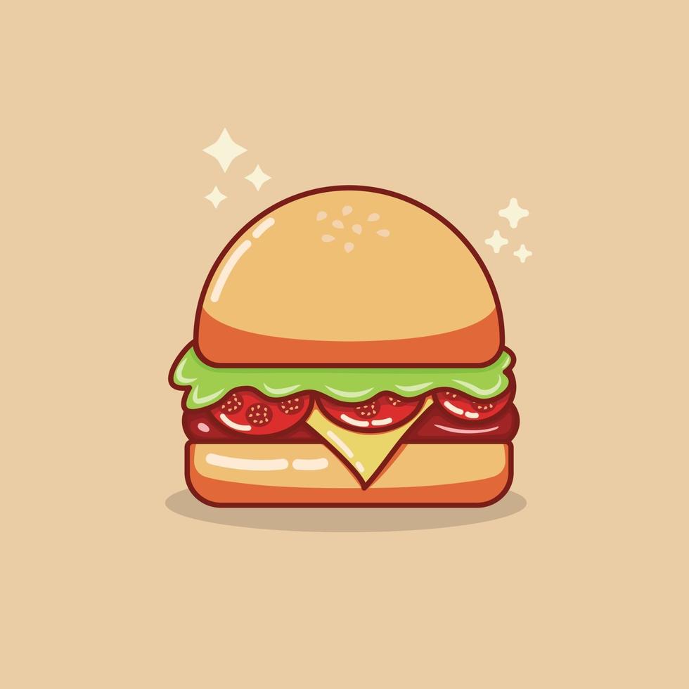 hamburger fast food vector