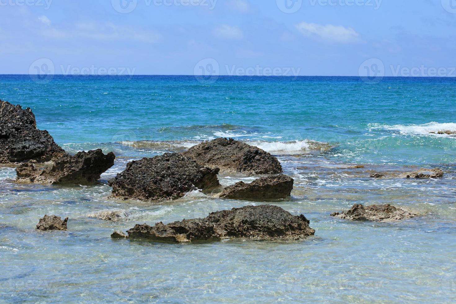 playa falassarna laguna azul isla de creta verano 2020 covid19 vacaciones foto