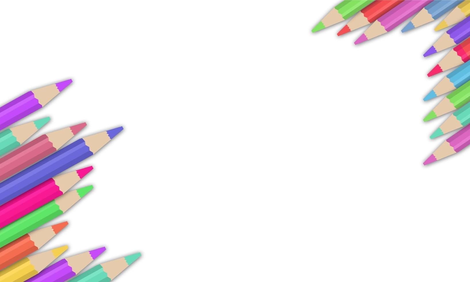 Colors Pens with white background vector