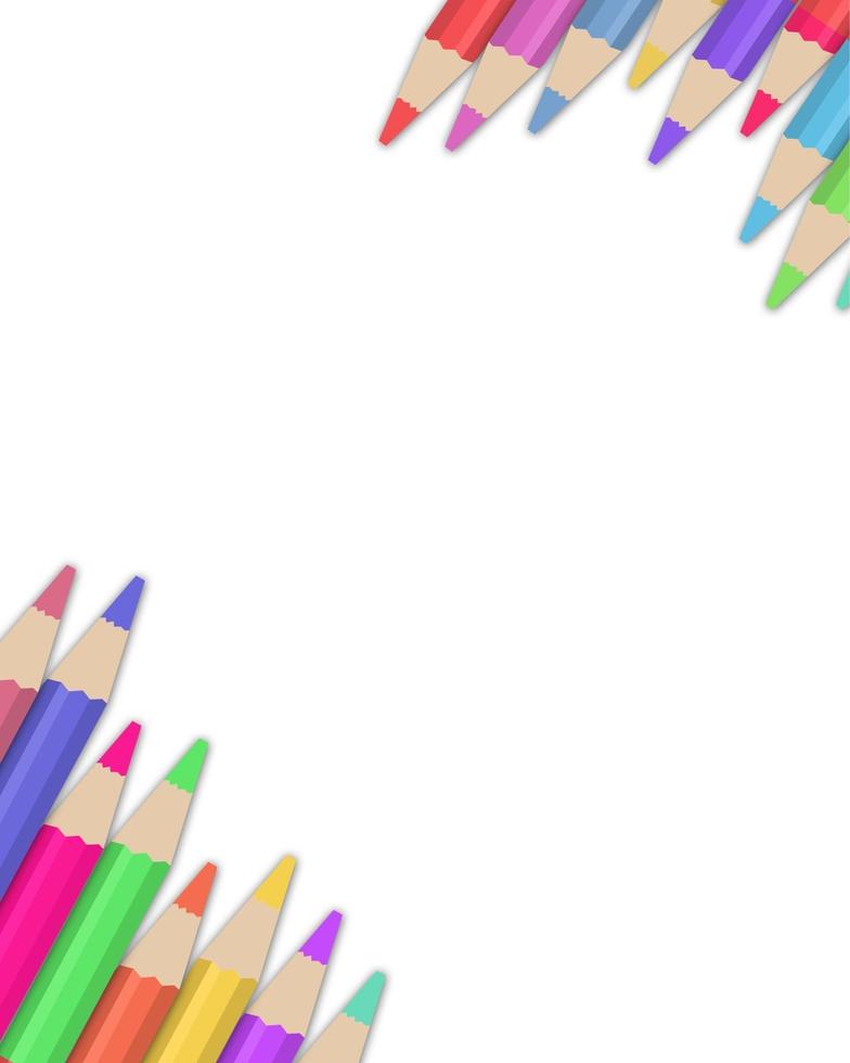 Colors Pens with white background vector