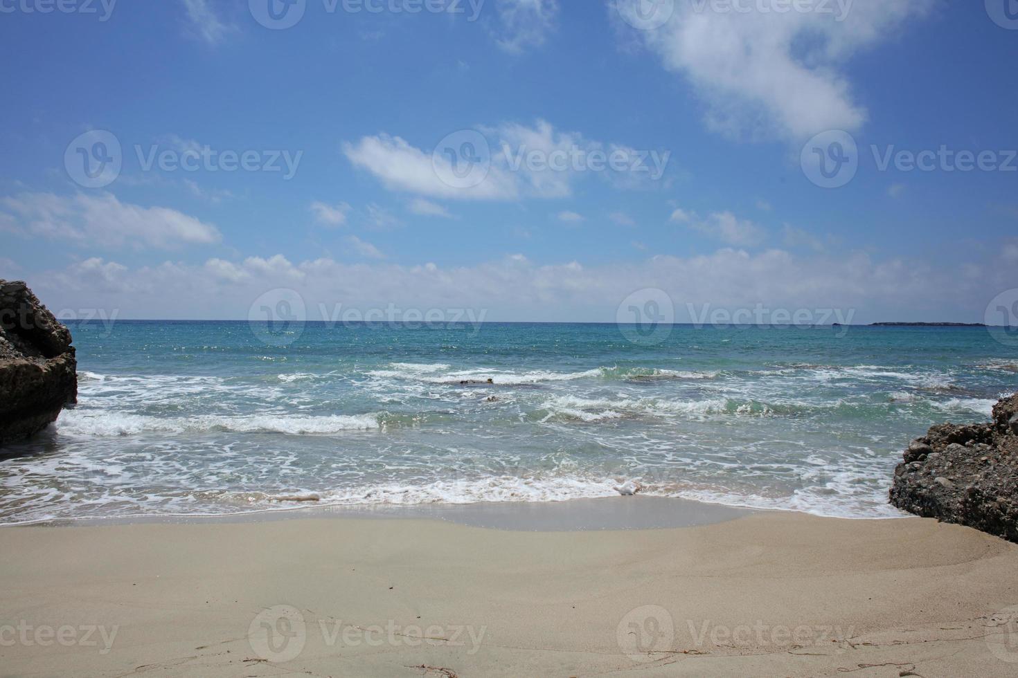 Falassarna red sand beach Kissamos Creta island summer holidays season photo