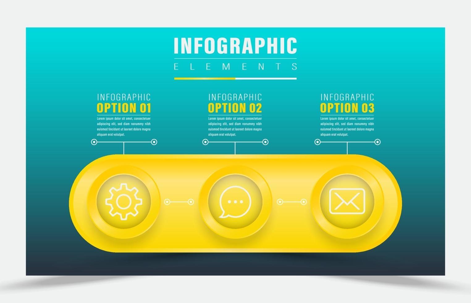 Plantilla de negocio infográfico con diseño de paso u opción. vector