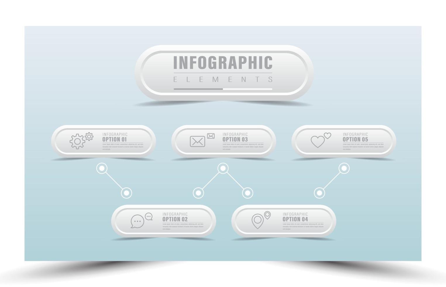 illustration vector design infographic for business with 5 steps