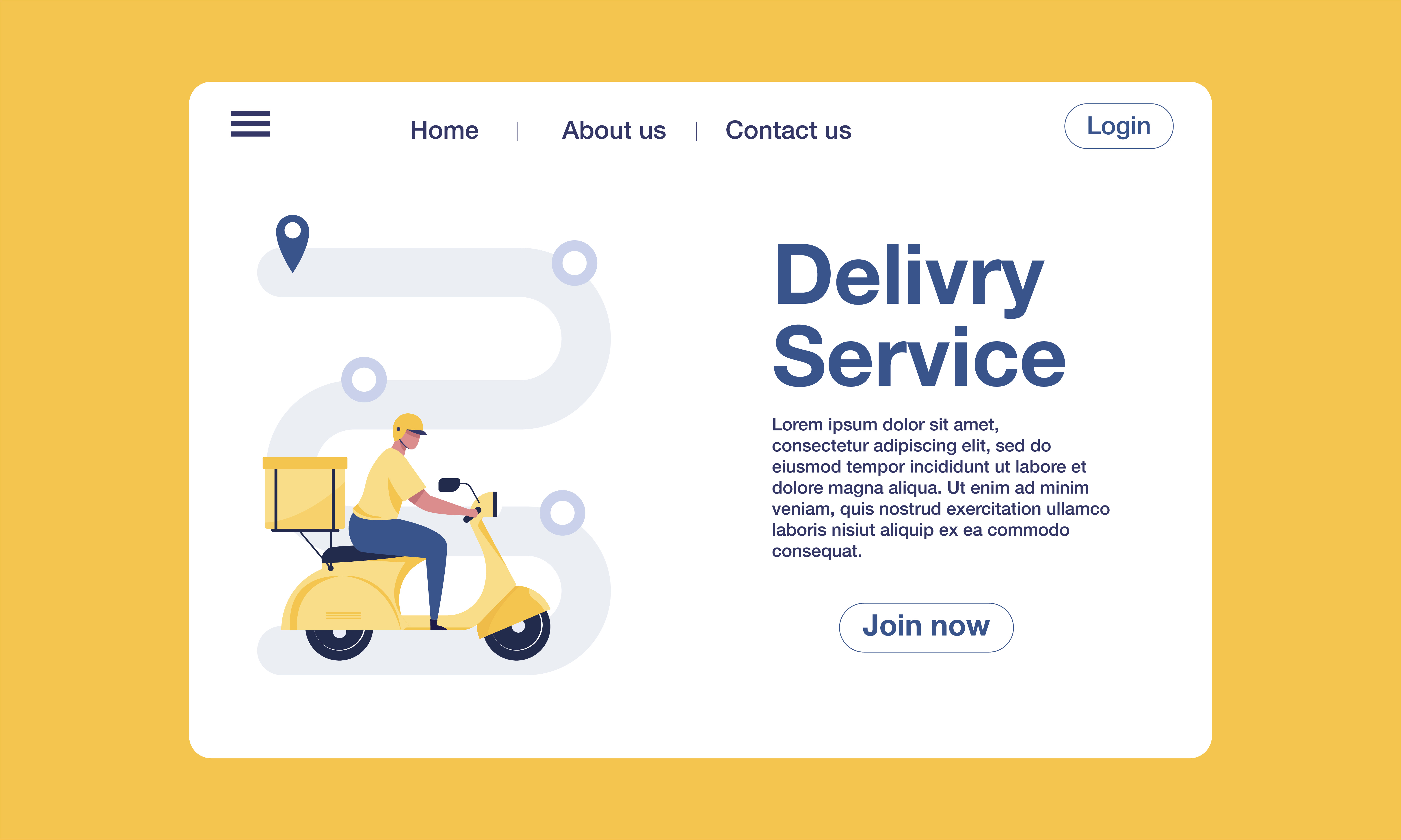 Order delivery tracking landing page template design concept. 3340065