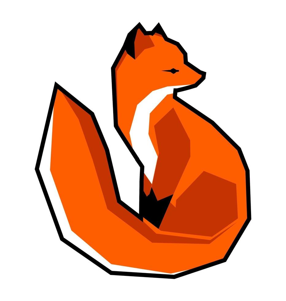 red fox illustration vector drawing