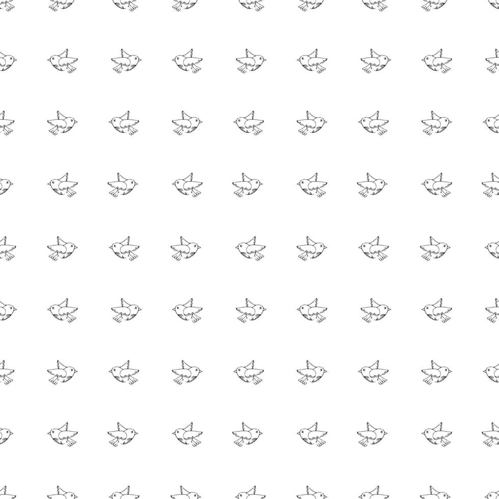 seamless vector image of fowl, birds and others