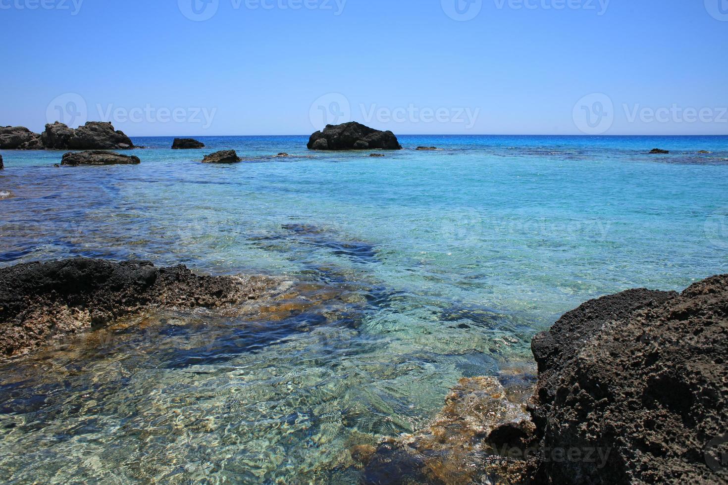 playa kedrodasos isla de creta laguna azul acampar costa aguas cristalinas foto