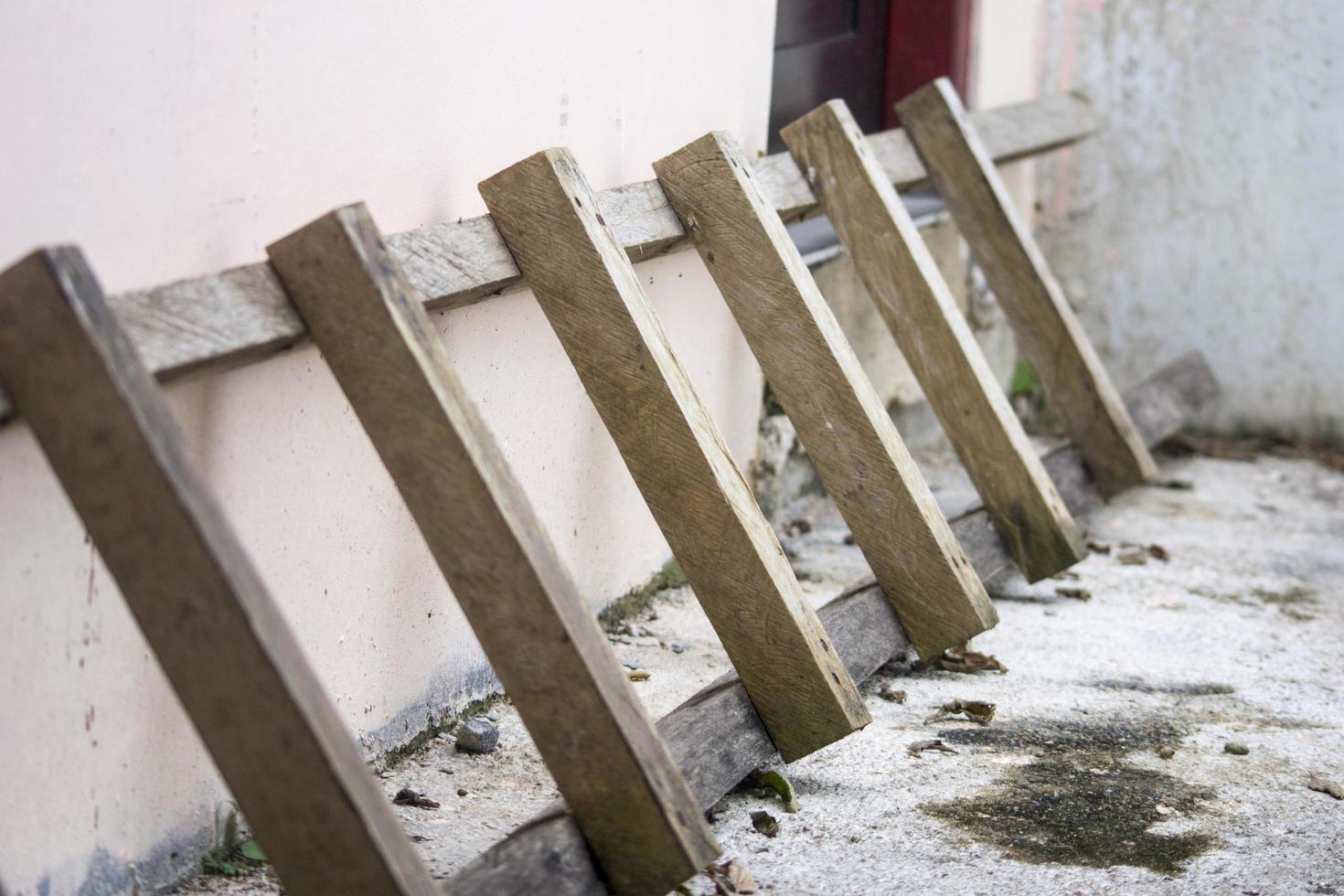 A wooden ladder photo