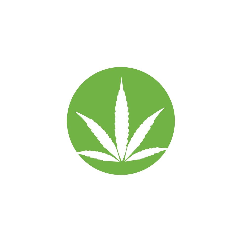 Icono de ilustración de vector de diseño de plantilla de logotipo de cannabis.