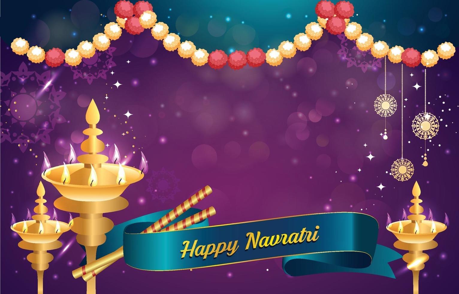 Happy Navratri Background vector