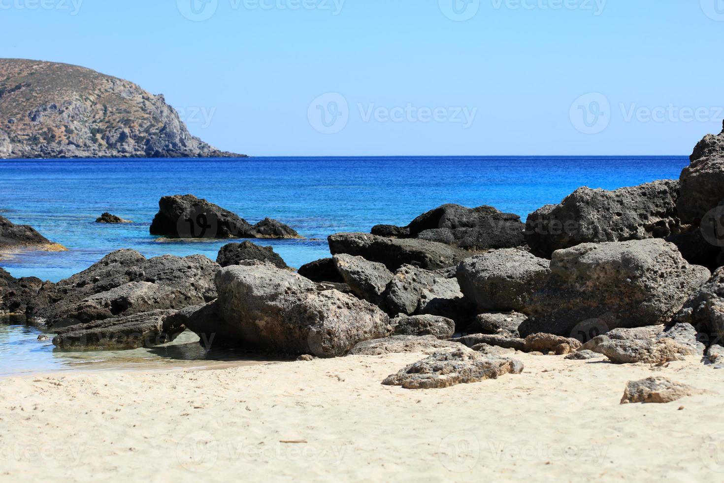 Playa kedrodasos isla de Creta Grecia laguna azul aguas cristalinas corales foto