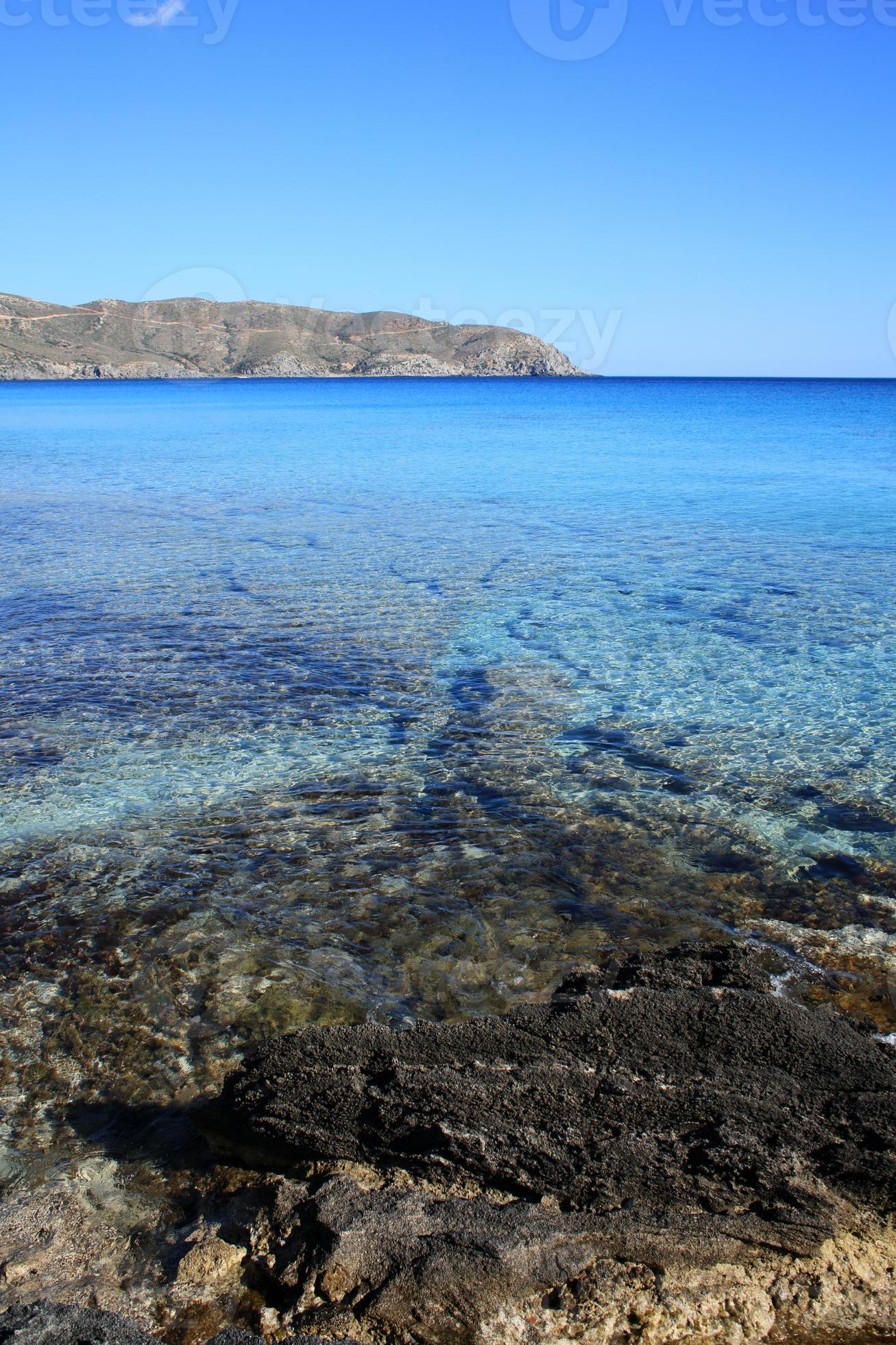 Blue lagoon kedrodasos beach crete island kissamos rocky cost waters ...
