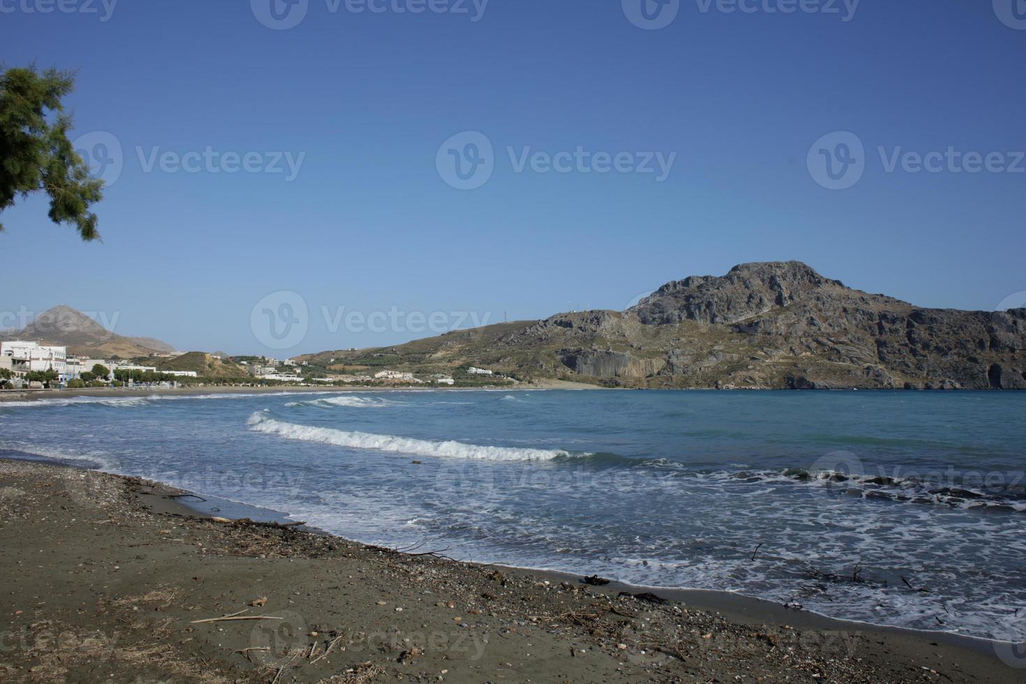 playa plakias isla de creta verano 2020 covid-19 temporada festiva foto