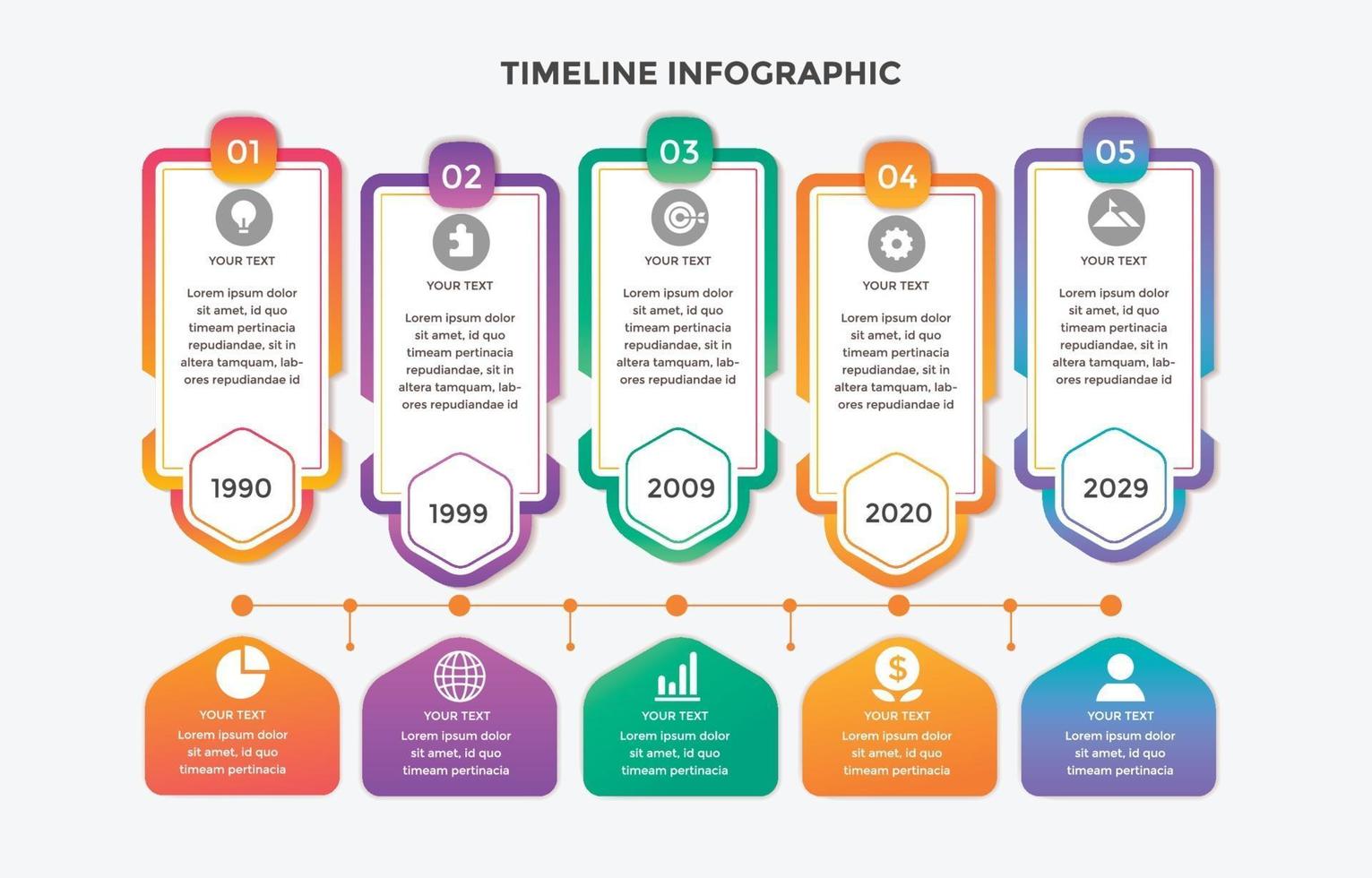 Infographic Timeline Modern Style vector