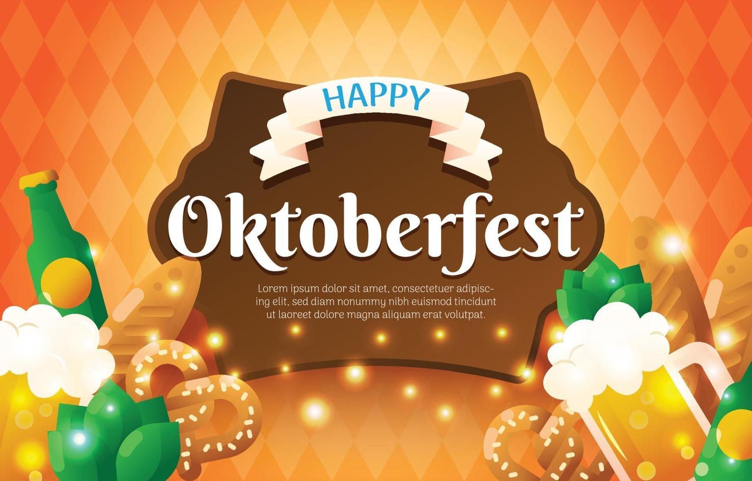 feliz fondo oktoberfest vector