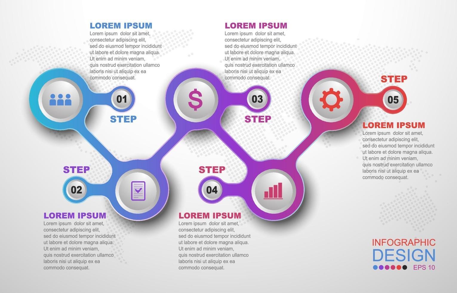 Infographic Step Progress vector