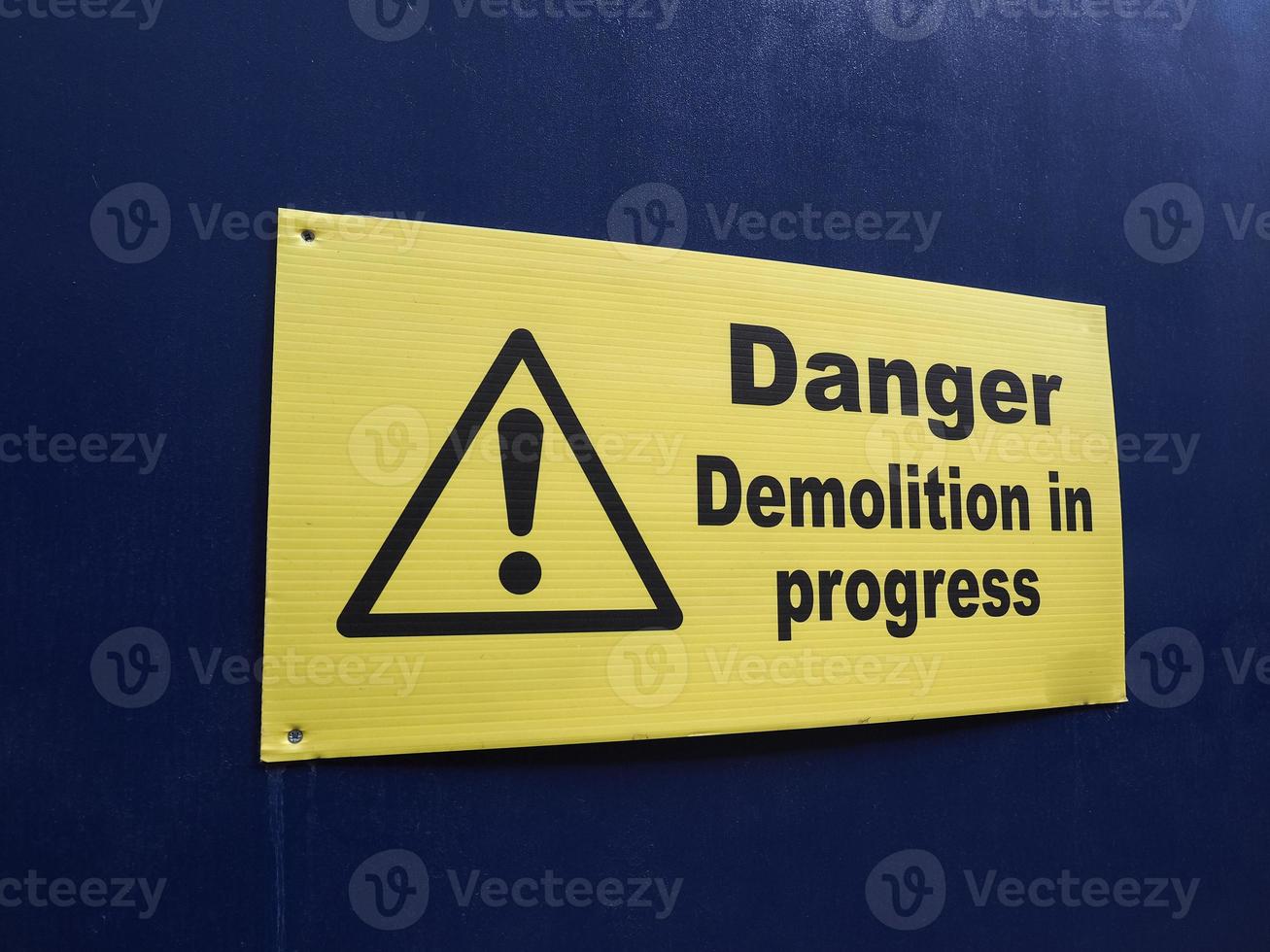 Danger demolition sign photo