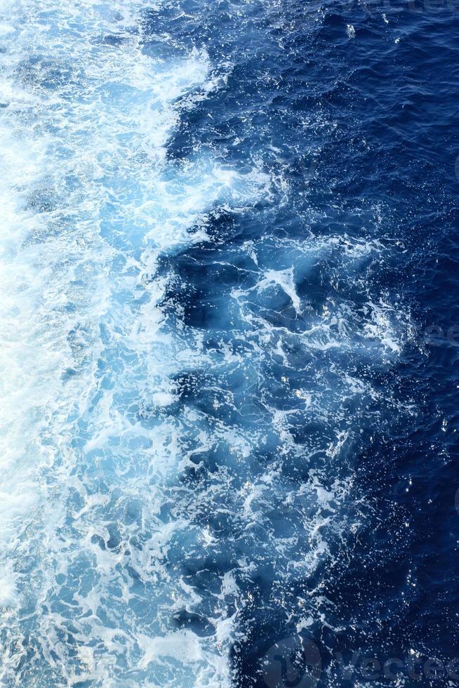 Waves abstract background wallpaper view from ship modern high prints photo