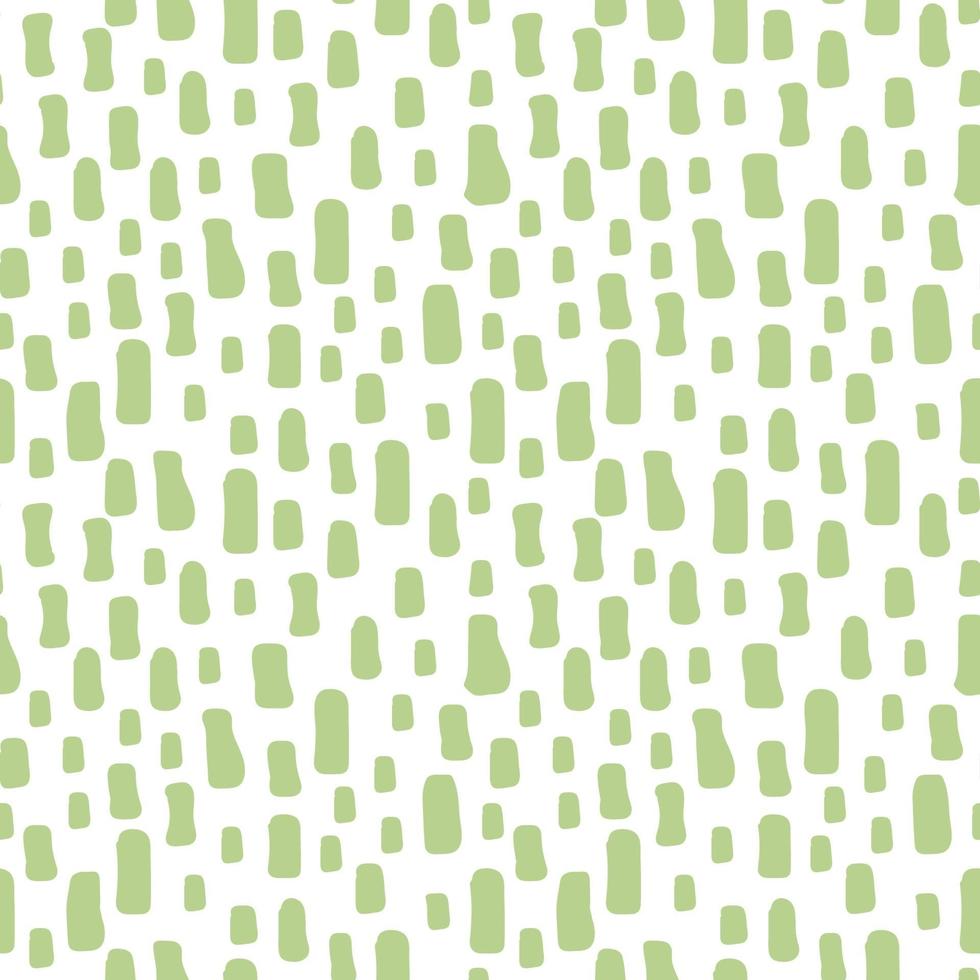 Green white hand drawn abstract seamless pattern vector