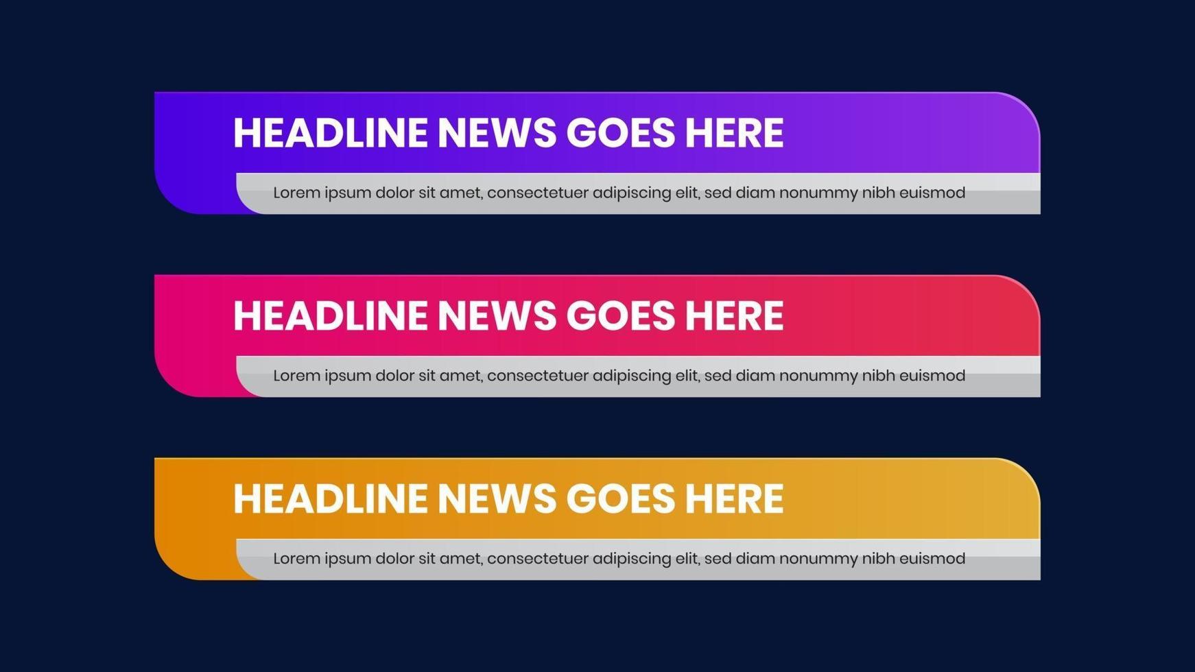 lower third vector design with modern. headline breaking news .