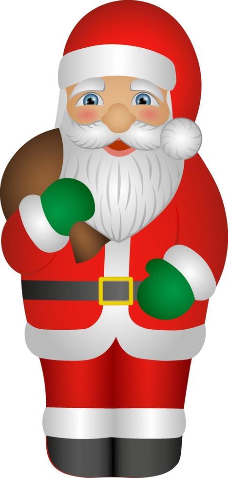 Juguete de santa claus aislado para decoraciones navideñas vector