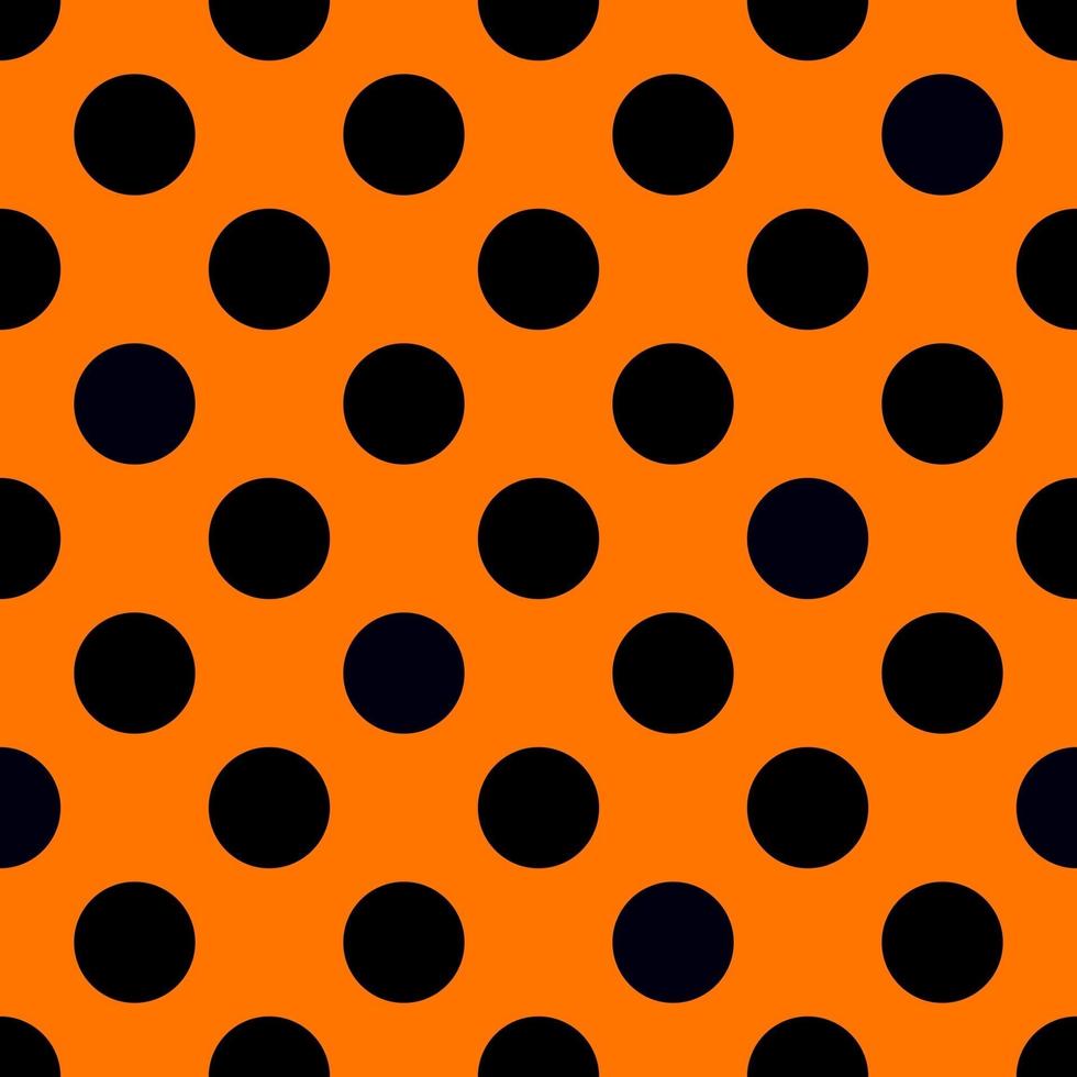 halloween seamless pattern with dots. orange and black texture vector
