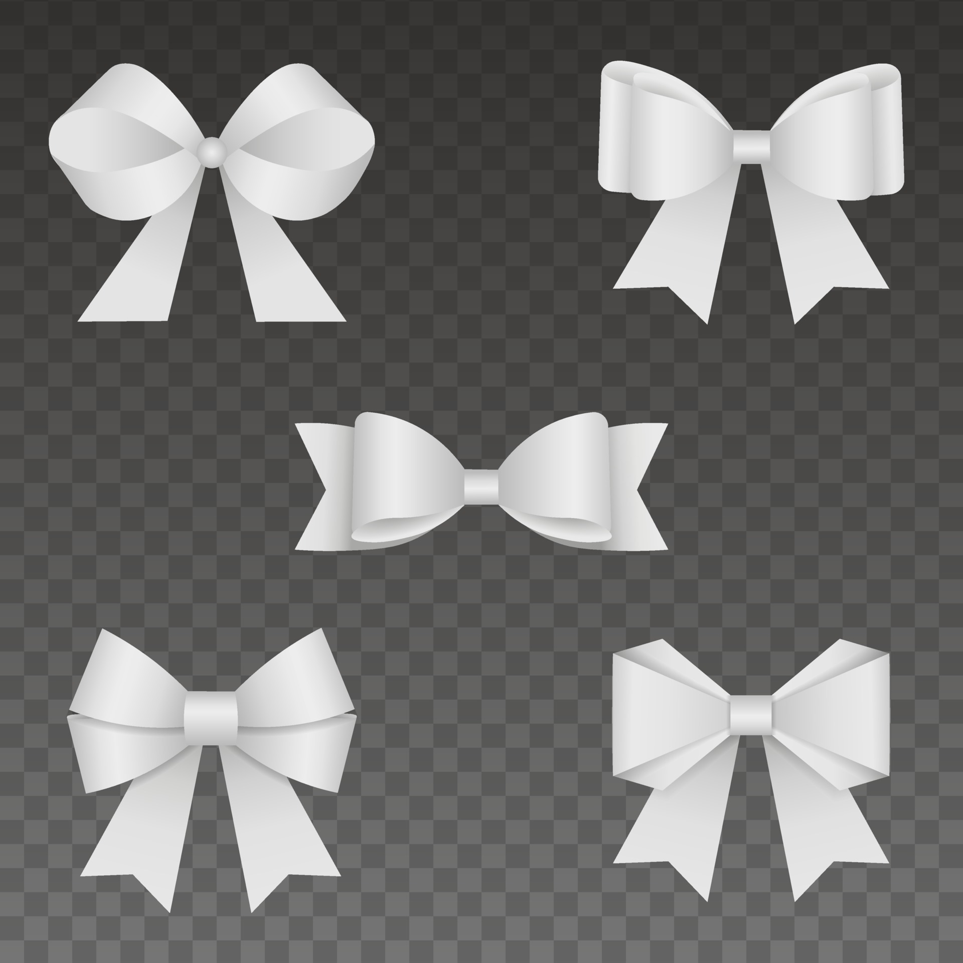 set of isolated paper bows 3341678 Vector Art at Vecteezy