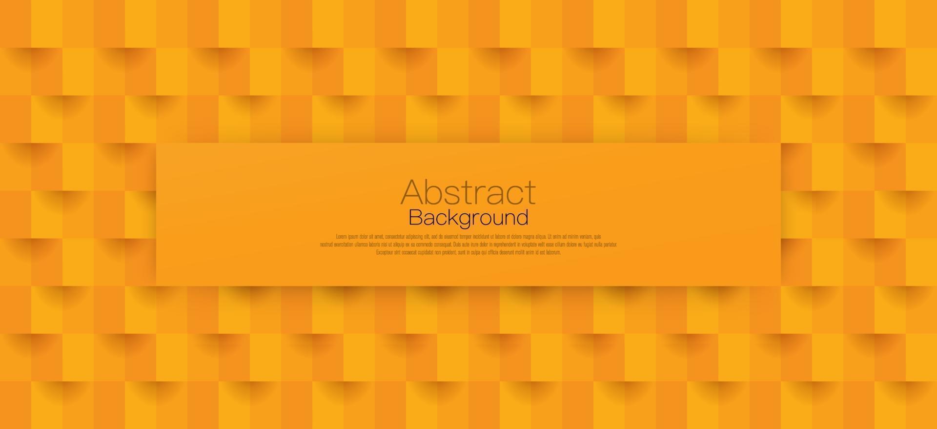 Abstract geometric shape orange background vector