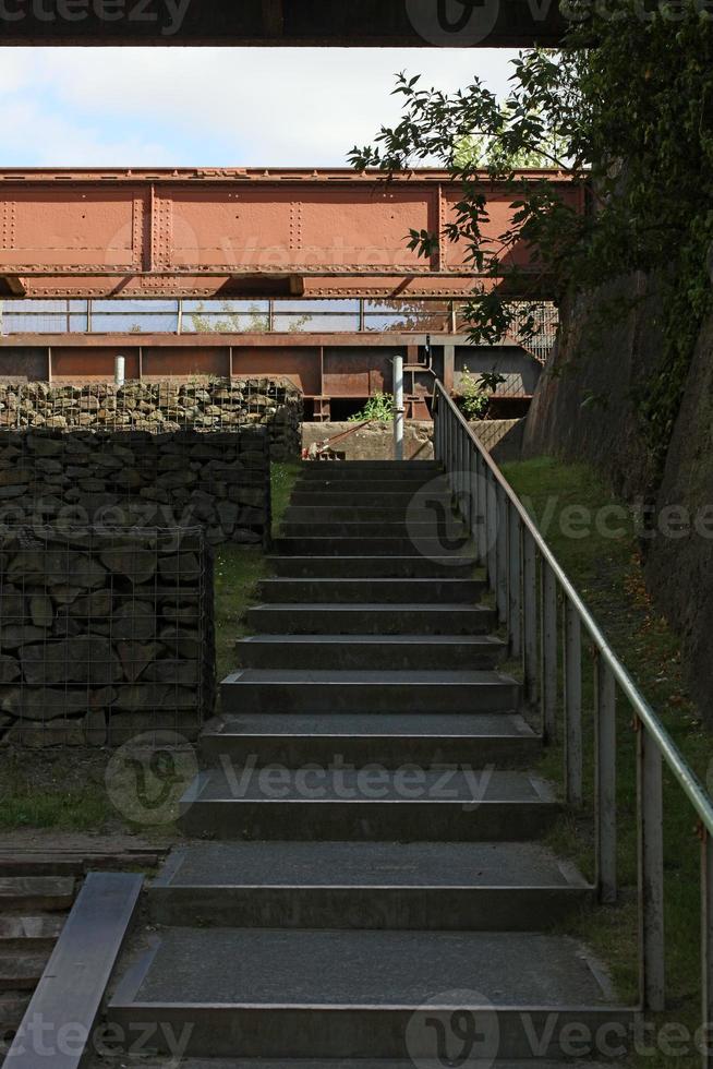 Abandoned industrial old factory area landschaftpark Duisburg nord photo