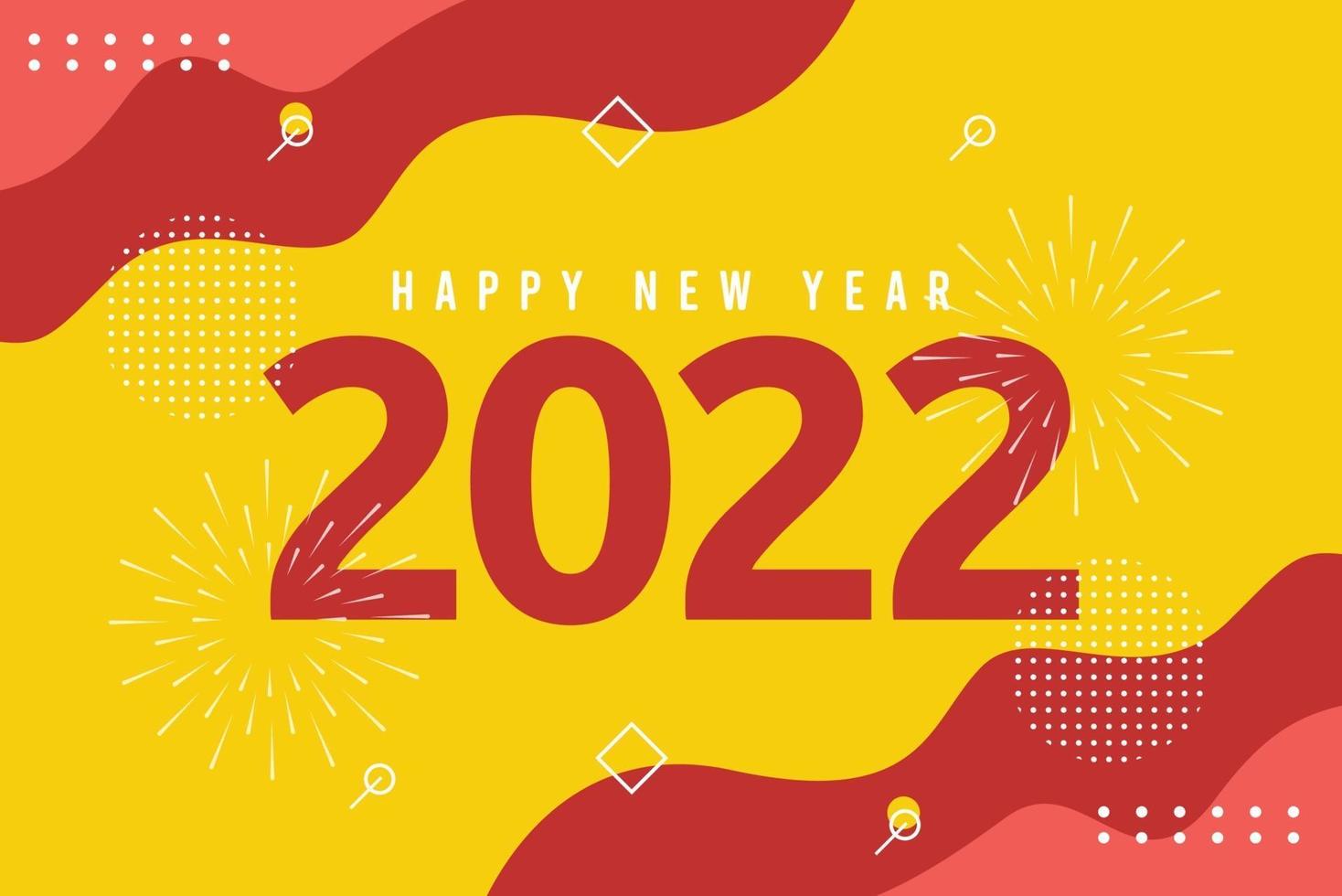 Feliz año nuevo 2022 plantilla de banner. vector