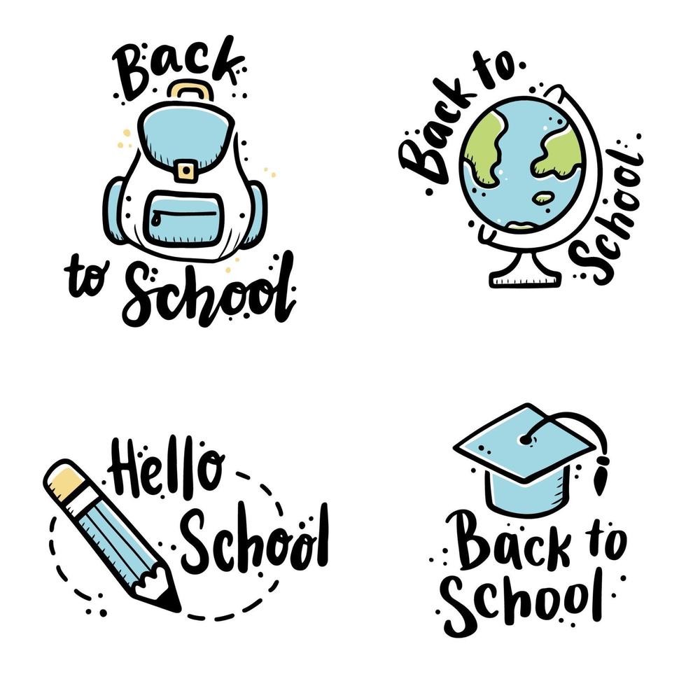 Back to School hand drawn vector
