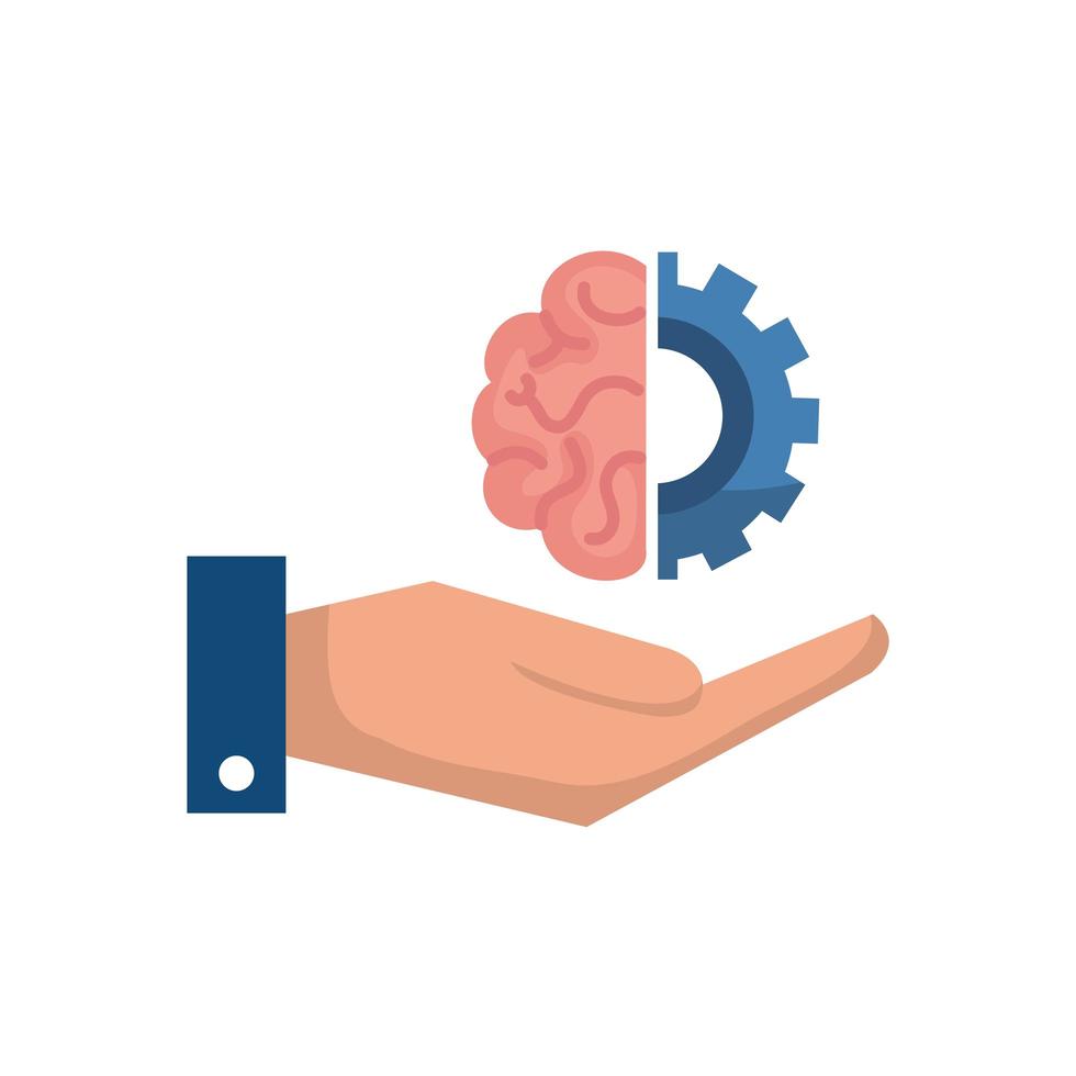 Isolated gear and hand vector design 3342673 Vector Art at Vecteezy